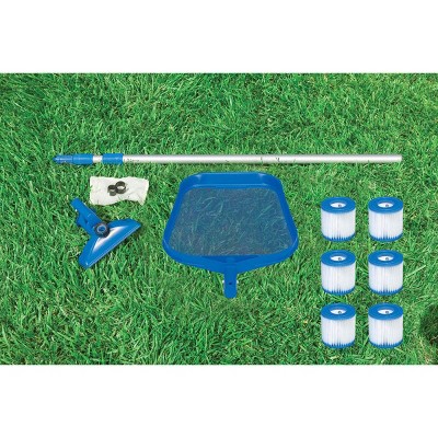 Intex Cleaning Maintenance Swimming Pool Kit with Vacuum, Pole, and Filters