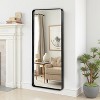 Wooakway Rectangle Metal Full Length Mirror Leaning Mirror Bathroom Vanity Mirror Accent Wall Mirror for Bedroom Living Room Gold/Black - 2 of 4