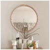 COZAYH Distressed Wood Frame Round Accent Mirror Farmhouse Wall Decor, 30 Inch - 4 of 4