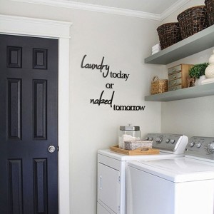 Laundry Today or Naked Tomorrow Metal Wall Decor - Laundry Room Art, 5-Piece Set - 1 of 4