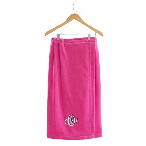 Personalization Mall Bath Time Monogram Towel Wrap - Hot Pink - 1 of 1