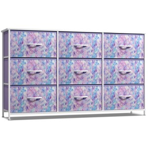 Sorbus 9 Drawers Dresser- Storage Unit with Steel Frame, Wood Top, Fabric Bins - for Bedroom, Closet, Office and more - 1 of 4