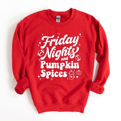 Simply Sage Market Women's Graphic Sweatshirt  Friday Nights And Pumpkin Spices