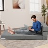 Sofa, Folding Sofa Bed, Foldable Couch  Bed with Pillow, Convertible Sleeper Chair Folding Sofa Mattress, Futon Floor Couch for Living Room/Bedroom - 3 of 4