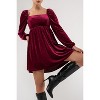 August Sky Stripe Velvet Baby Doll Long Sleeve Mini Dress - 4 of 4