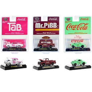 "Sodas" Set of 3 pieces Release 19 Limited Edition to 8750 pieces Worldwide 1/64 Diecast Model Cars by M2 Machines - 1 of 4