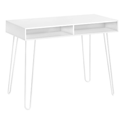 Monarch Specialties Computer Desk Home Office Laptop Left Right Set-Up Storage Drawers 40InchL Work Metal Laminate White Contemporary Modern