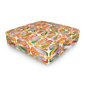 evamatise Abstract Flowers Summer Holiday Outdoor Floor Cushion - Deny Designs - 1 of 2