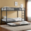 Mshliw Full Over Full Metal Bunk Bed with Twin Trundle, Heavy-Duty Frame, Guardrail Safety, Noise-Free Design, Space-Saving Bed for Kids or Guests - 3 of 4