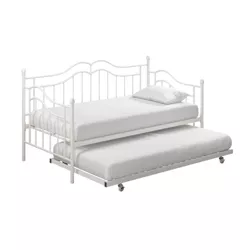 Twin Traci Metal Daybed and Trundle White - Room & Joy