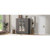 ORRD 4-Door Wardrobe with Full Length Mirror & Drawers, Gray Freestanding Closet for Bedroom, Storage Cabinet with Lock - 4 of 4