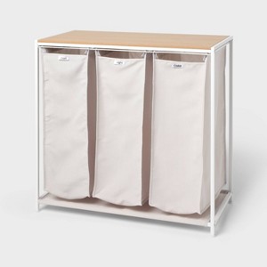 コーナー3点セット　DBR/WH Triple Sorter with Natural Finish Top - Brightroom™ : Target