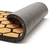 Juvale Honeycomb Half Circle Rug, Natural Coir Bee Welcome Mat, Nonslip for Indoor and Outdoor Entrance, 17 x 30 In - 4 of 4