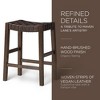 Maven Lane Emerson Backless Saddle Kitchen Stool in Vegan Leather Seat, Set of 2 - image 3 of 4