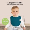 KeaBabies 8pk Organic Baby Bibs for Boy, Baby Drool Bib for Baby Boys and Girls, Newborn Teething Bibs - 2 of 4