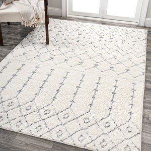 Pia Moroccan Trellis Plush Carved Area Rug - JONATHAN Y - 1 of 4