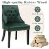 Costway Set of 2 Button-Tufted Dining Chair Upholstered Armless Side Chair - 2 of 4