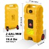 57 Litre Fuel Can with Manual Pump, Portable Gas Tank with Wheels and 3m Hose for Cars, Boats, Lawn Mowers - 2 of 4
