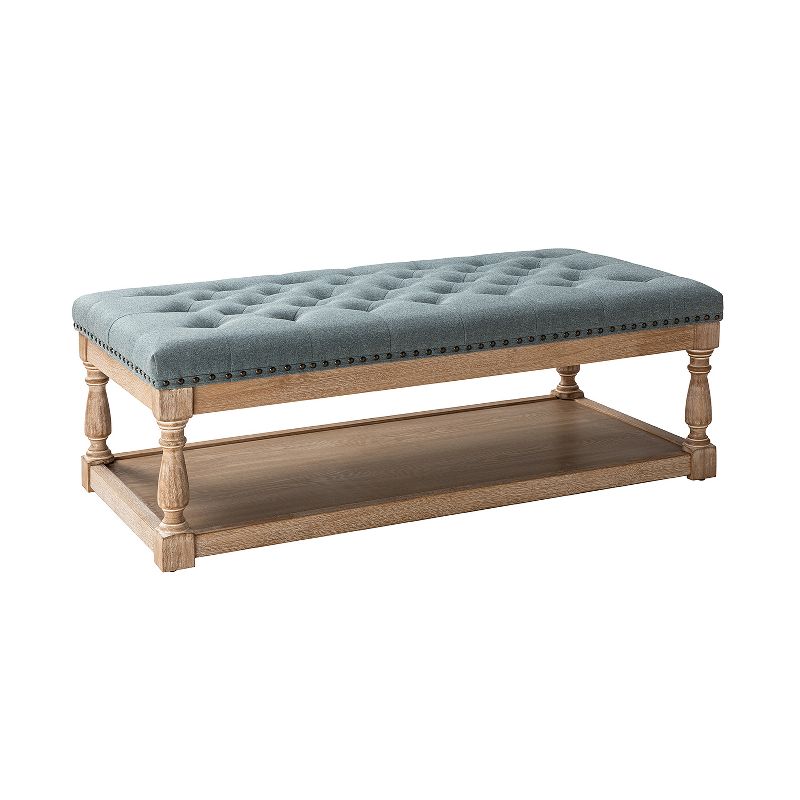 Conelius Traditional upholstered storage Cocktail ottoman with Button-Tufted Design| ARTFUL LIVING DESIGN, 2 of 11