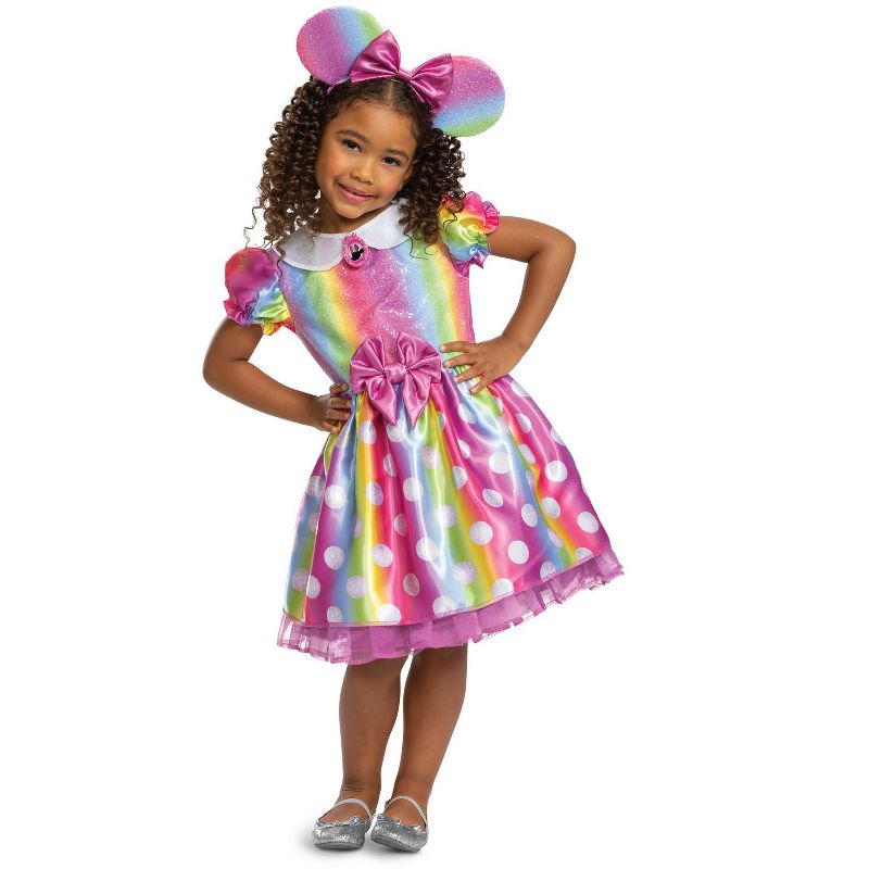 Mickey Mouse Clubhouse Rainbow Minnie Toddler Costume, 1 of 3