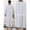 Lars Amadeus Men's Contrast Color Banded Collar Long Sleeves Nightshirt - 4 of 4