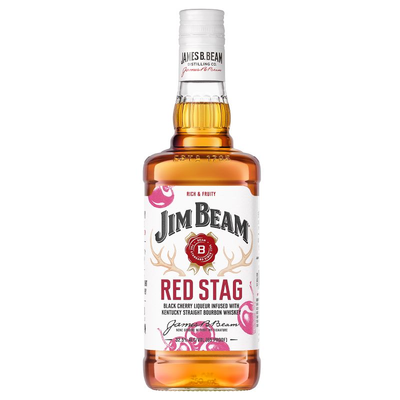 Jim Beam Red Stag Black Cherry Bourbon Whiskey - 750ml Bottle, 1 of 10