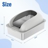 Kumasinova Odor Resistant Cat Litter Box with 201 Stanless Steel Tray,Suitable for Cats up to 15lbs,Sand Drop Pedal Design,White - 3 of 4
