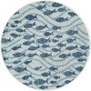 Unique Loom Outdoor Coastal Shoal Fishes Woven Area Rug - 2 of 4