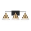 Capital Lighting Avant 3 - Light Vanity in  Aged Brass, Black - 2 of 4