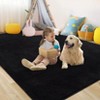 8x10 Rugs Non-Slip ¨C Plush Shaggy Area Rug Ultra-Soft Solid Black Carpet | Machine Washable High Pile Wool-Like Rug - 3 of 4