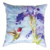 Nature Inspired Iris and Bird 18 Inch Pillow by Manual Woodworkers and Weavers - 2 of 3