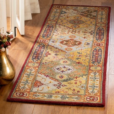 Heritage Floral Multi-Color Hand Tufted Wool Area Rug