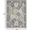 Trellis Area Rug - Washable vintage floral bohemian carpet with non-slip backing for entryways and bedrooms - 2 of 4