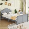SeaCamel Full Size Wood Platform Bed with Headboard & Footboard: Sturdy Gray Frame for Kids' Rooms, Low-Profile Safety Design - 2 of 4
