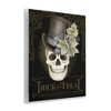 Stupell Industries Trick Or Treat Skeleton Skull Wall Plaque Art - 2 of 4