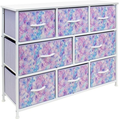 Sorbus 5 Drawer Storage Cube Dresser - Tie-Dye Purple