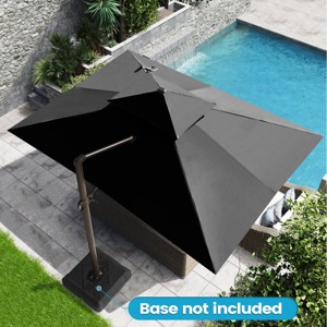 Crestlive Products 10'x 12.5' Patio Cantilever Umbrella UV30+ Double Top High-strength Aluminum Pole with 360°Rotation 5 Heights Adjustable - 1 of 4