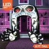 Joyfy 8 FT Tall Halloween Inflatable Outdoor Decoration, Giant Skeleton with Hands Grabbing Archway Inflatable for Halloween Yard Garden Lawn Decor - 3 of 4