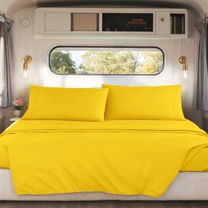 Nestl RV Queen Sheets, Super Soft 4PC Microfiber Sheet Set for Camper, Short Queen Sheets - 1 of 4