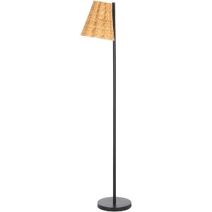 Mio 60" Floor Lamo - FLL3006 - Natural/Black - Safavieh - 1 of 4
