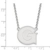 Black Bow Jewelry 14k White Gold Georgetown Hoyas NCAA Necklace 18 Inch - 2 of 4