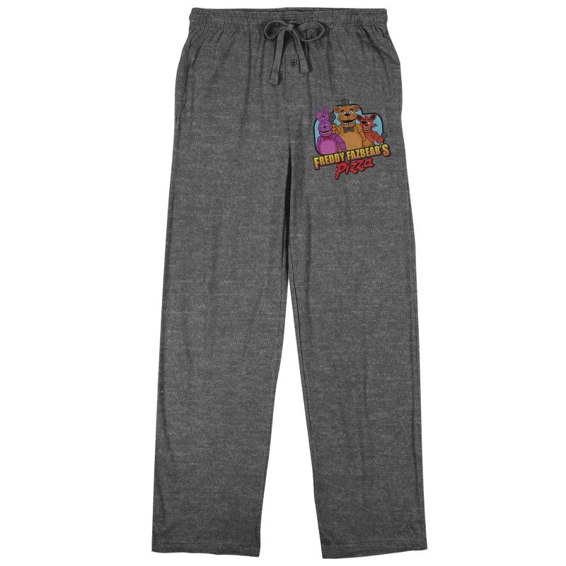 Five Nights at Freddy's Fazbear's Pizza Men's Graphite Heather Sleep Pajama Pants, 1 of 2
