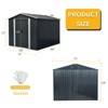 NicBex Outdoor Metal Storage Shed with Lockable Doors and Floor Base for Backyard Garden,Patio,Black - image 3 of 4