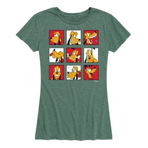 Women's - Disney - Pluto Grid Short Sleeve Graphic T-Shirt - 1 of 4