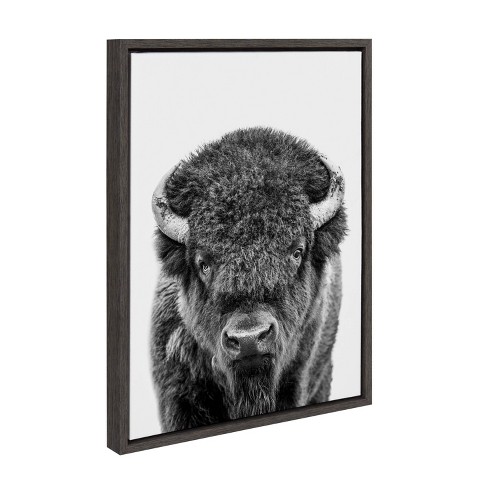 23 x 33 Sylvie Highland Cow Portrait Framed Canvas by Amy Peterson Gray -  Kate & Laurel All Things Decor