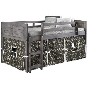 Donco LOUVER LOW LOFT ANTIQUE GREY W/ CAMO TENT KIT - 1 of 1