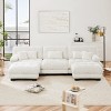 Luxury 3-Seater Modular Sectional Sofa with 2 Ottomans Chenille U Shaped Cloud Couch Soft ,Deep Seat Sofa for Living Room, Apartment-Tanpinhause - 3 of 4