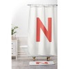 Deny Designs April Lane Art Block Monogram Shower Curtain - 3 of 3