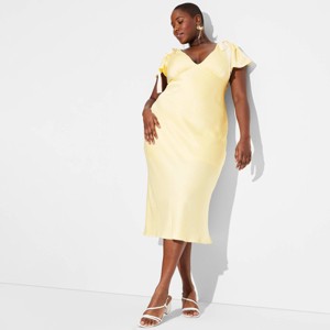 Women's Flutter Short Sleeve Maxi A-Line Dress - Wild Fable™ - 1 of 4