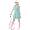 Girls Polo Tennis Dress with Separate Shorts Girls Athletic Dress Golf Dress Summer V Neck Color Block Tank Dress - 2 of 4